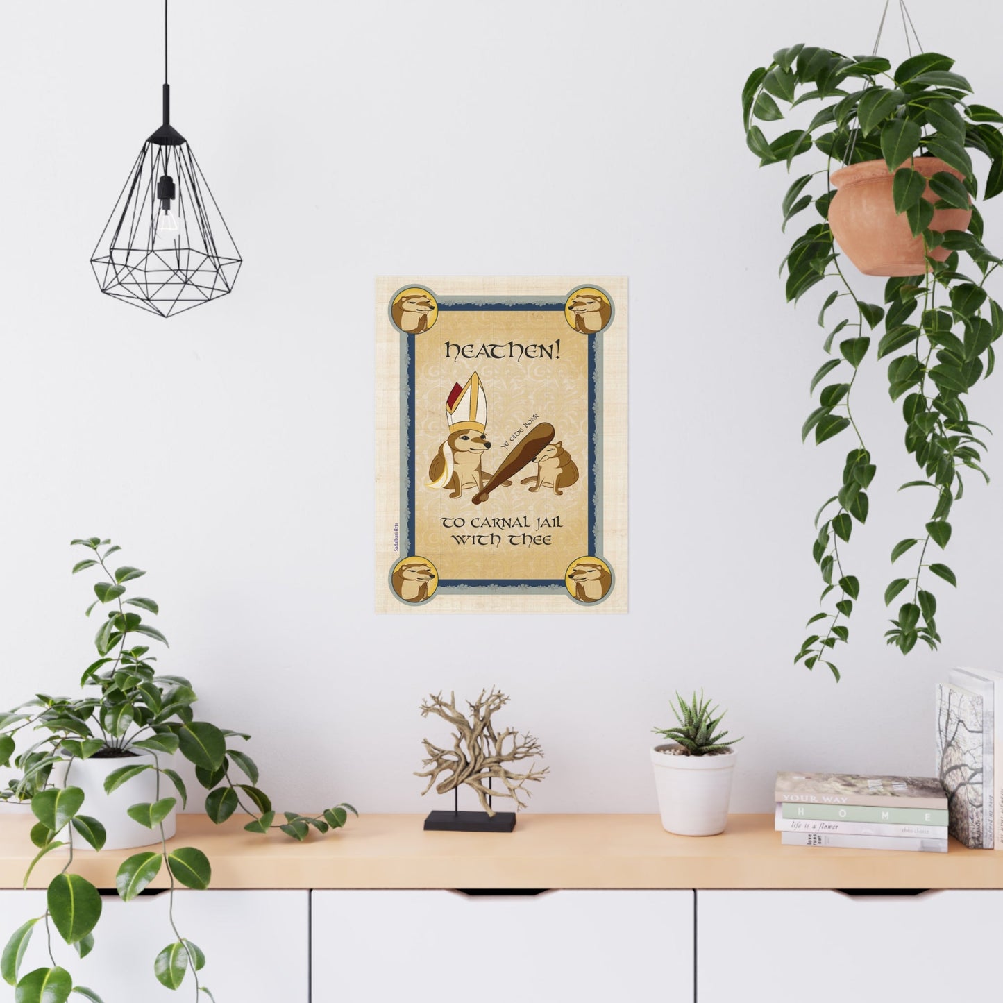 Horny Jail Bonk Meme, Cheems Poster - Poster - Sadalbari Arts