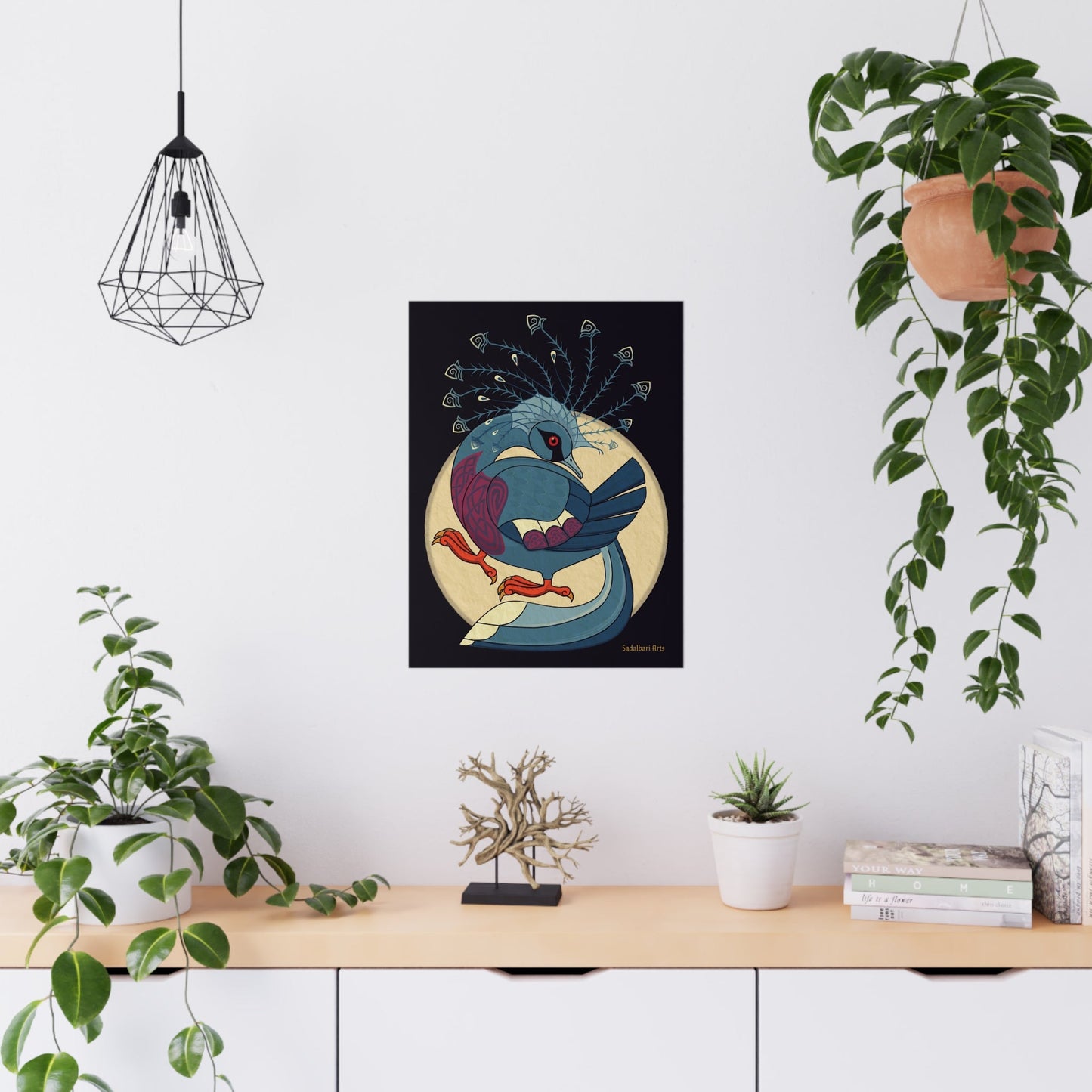 Victoria Crowned Pigeon Poster - Poster - Sadalbari Arts